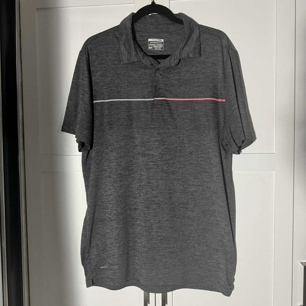 Layer 8 Performance Men's Polo Shirt Gray Medium